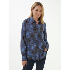 Lange blouse Van Peter Hahn blauw