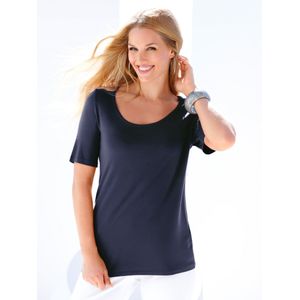 Shirt ronde hals en korte mouwen Van Emilia Lay blauw