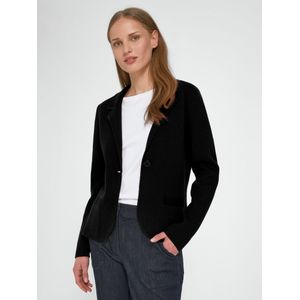 Tricotblazer reverskraag Van Peter Hahn zwart