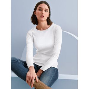 Shirt 100% katoen ronde hals Van Bogner wit