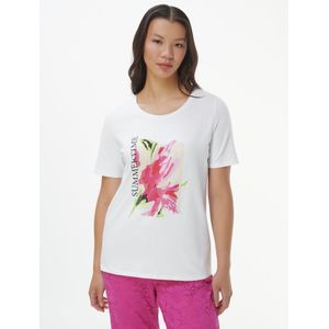 Overhemd ronde hals Van Emilia Lay wit