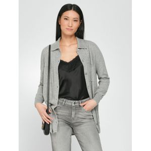 Gebreid shirt polokraag Van Peter Hahn grijs