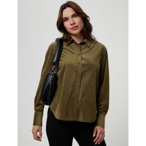 Corduroy-blouse lange mou­wen Van MYBC groen