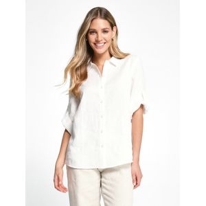 Blouse 100% linnen Van Peter Hahn wit