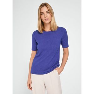 Trui ronde hals en korte mouwen Van Peter Hahn paars