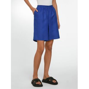 Bermuda 100% linnen Van Peter Hahn blauw