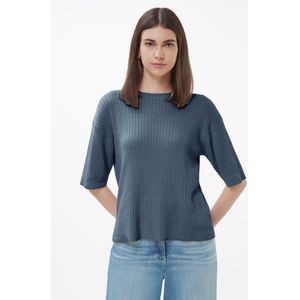 Trui ronde hals 100% SUPIMA-katoen Van Peter Hahn blauw