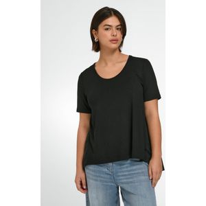 Shirt ronde hals en korte mouwen Van Emilia Lay zwart