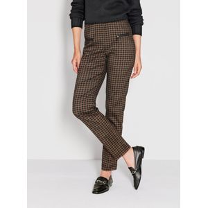 Peter Hahn - Broek - Bruin - Pasvorm SYLVIA - Pied-de-poule