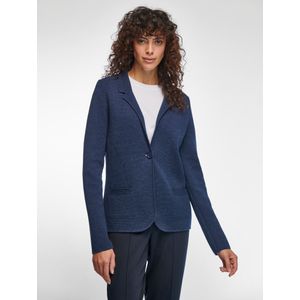 Tricotblazer reverskraag Van Peter Hahn blauw