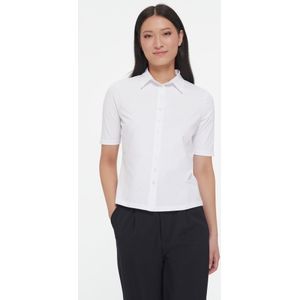 Jerseyblouse lange korte mouwen Van Peter Hahn wit