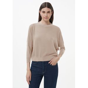 Trui ronde hals 100% SUPIMA-katoen Van Peter Hahn beige