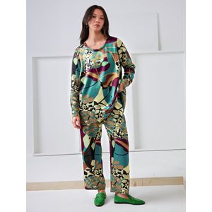 Blouse ronde hals Van Emilia Lay multicolour