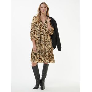 Jurk 3/4-ballonmouwen Van Peter Hahn beige