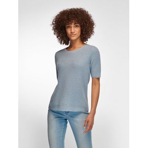 Trui zijde en kasjmier ronde hals Van include blauw