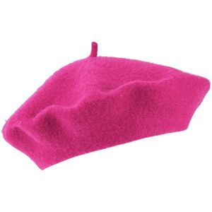 Baret 100% wol Van Peter Hahn pink