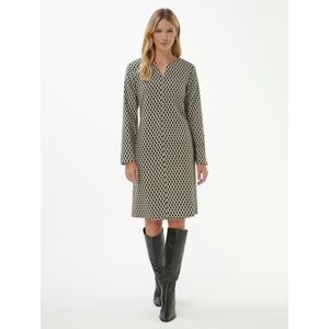 Jersey jurk lange mouwen Van Peter Hahn zwart