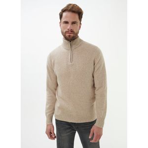 Grofgebreide schipperstrui Van Louis Sayn beige