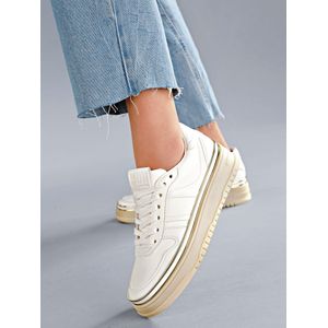 Plateausneakers Slam Van Kennel & Schmenger wit