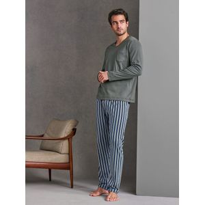 Lange pyjama Van Mey Night groen