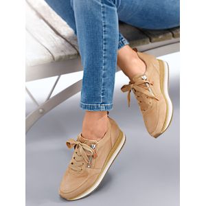 Gabor - Sneakers - Beige - Geitennappaleer - Met Ritssluiting