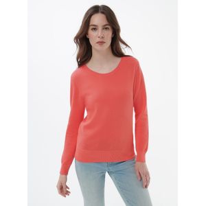 Trui ronde hals 100% SUPIMA-katoen Van Peter Hahn rood