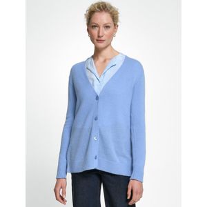 Vest 100% kasjmier Van Peter Hahn blauw