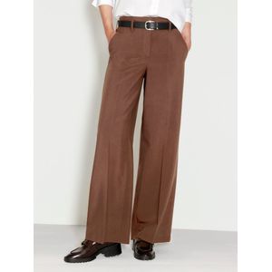 Wide Fit-broek pasvorm Cornelia Van Peter Hahn bruin