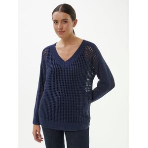 Trui een V-hals Van Emilia Lay blauw