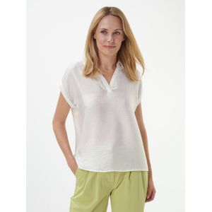 Blouse V-hals Van Peter Hahn wit