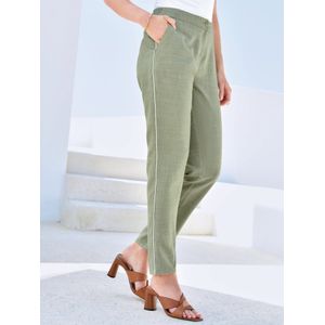 Broek contrastpaspel bij de zijnaden Van mayfair by Peter Hahn groen