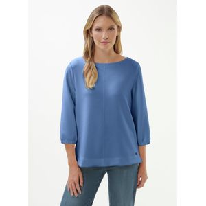 Shirt lichte boothals Van BASLER blauw