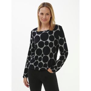 Shirt ronde hals Van Peter Hahn zwart