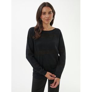 Trui ronde hals Van Anna Aura zwart