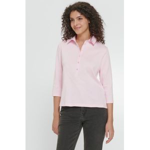 Poloshirt 100% katoen 3/4-mouwen Van Efixelle roze