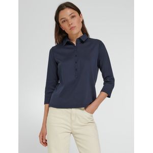 Poloshirt 100% katoen 3/4-mouwen Van Efixelle blauw