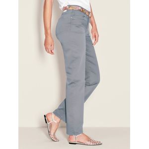 Feminine fit-broek model Nicola Pima Cotton Van Brax grijs