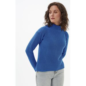 Trui een opstaande kraag Van Peter Hahn blauw