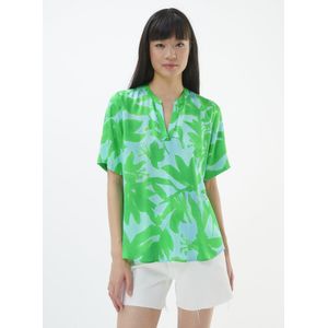 Lange blouse Van Peter Hahn blauw