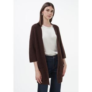 Vest aangeknipte 3/4-mouwen Van Peter Hahn bruin