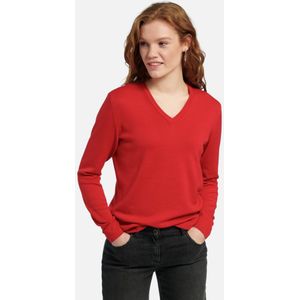 Trui 100% scheerwol, model Inge Van Peter Hahn rood