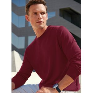 Trui 100% scheerwol ronde hals Van Peter Hahn rood