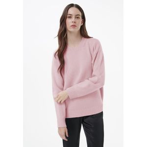 Trui ronde hals in oversized stijl Van Peter Hahn roze