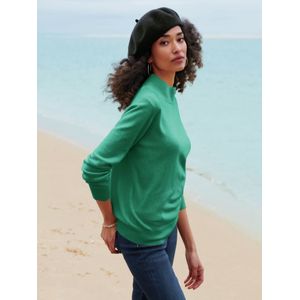 Trui zijde + kasjmier model Sabrina Van Peter Hahn groen