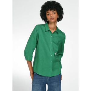 Blouse 100% linnen Van Peter Hahn groen