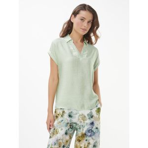 Blouse V-hals Van Peter Hahn groen
