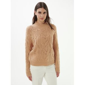 Trui in mix scheerwol en kasjmier Van include bruin