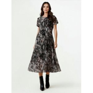 Mesh jurk Van Efixelle bruin