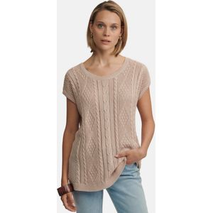 Trui 100% katoen verbrede schouders Van Peter Hahn beige