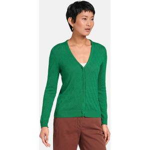 Vest 100% SUPIMA®-katoen lange mouwen Van Peter Hahn groen